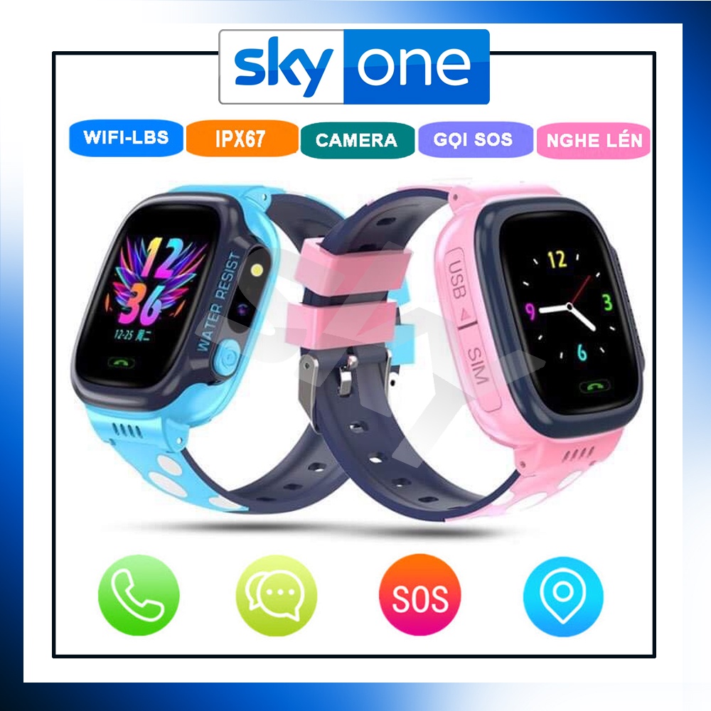 Đồng hồ thông minh định vị trẻ em SKYONE SK92 Lắp Sim Nghe Gọi Cảnh Báo Nguy Hiểm - BẢO HÀNH 6 THÁNG