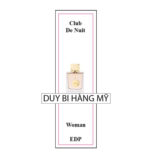 Tem nước hoa Club De Nuit Woman EDP