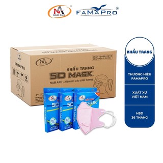 Khẩu trang y tế 3 lớp famapro 5d mask