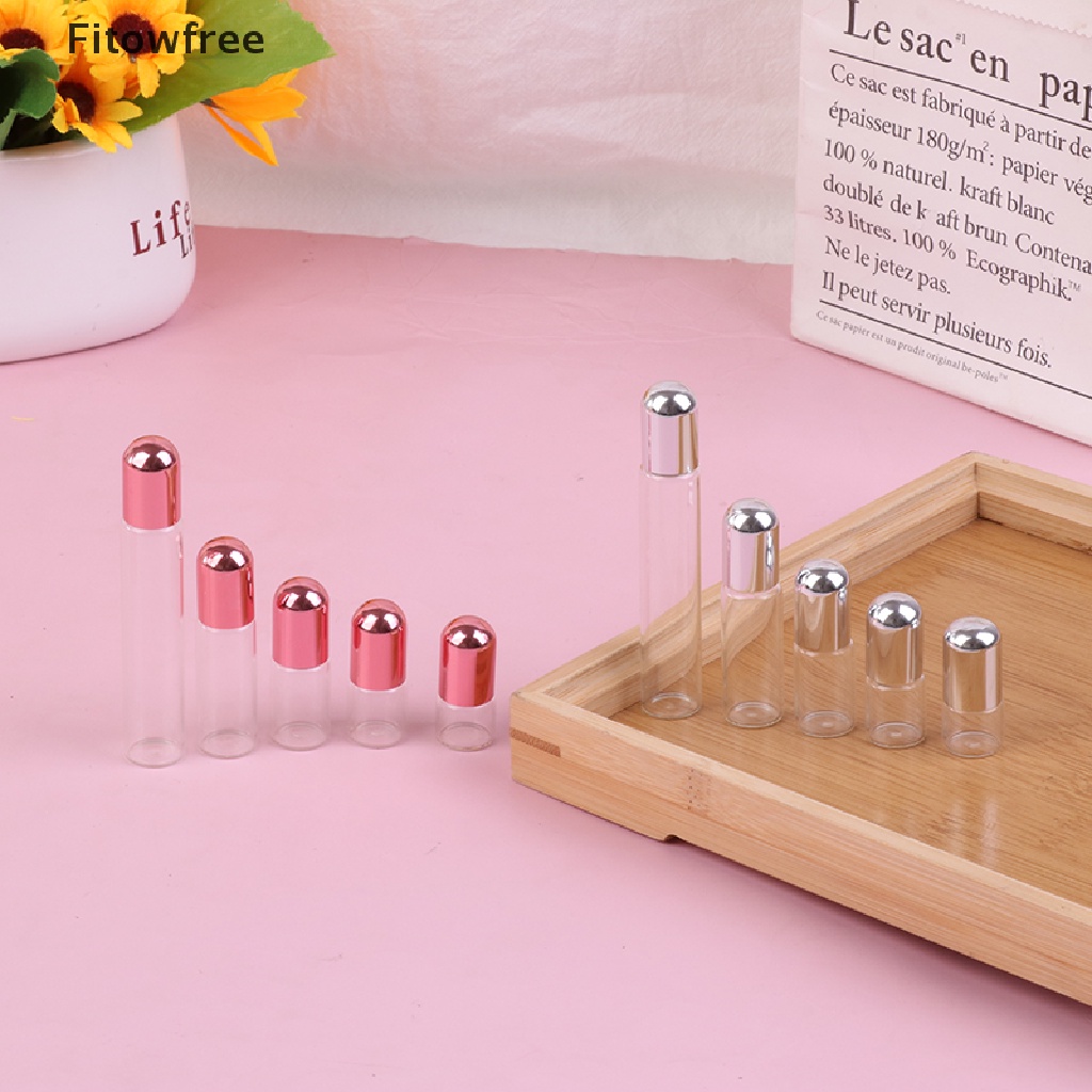 Chai Rỗng Dạng Lăn Bằng Thủy Tinh Dung Tích 1 / 2 / 3 / 5 / 10ml Tiện Dụng Mang Đi Du Lịch