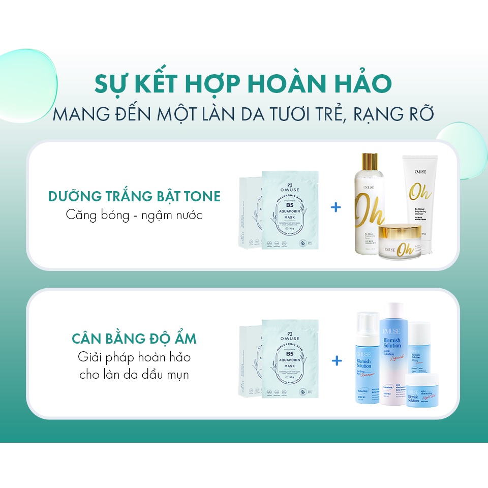 Mặt nạ dưỡng da cấp ẩm OMUSE Aquaporin Mask 23g