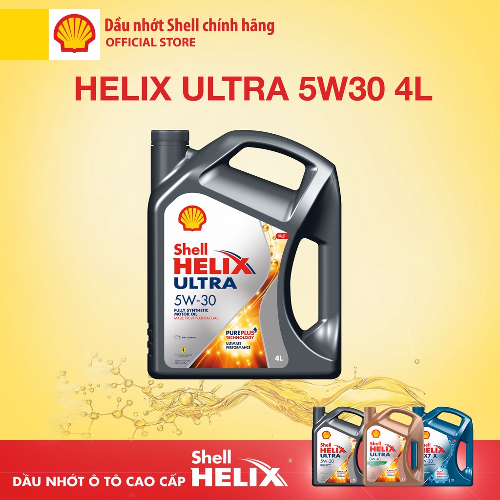 Dầu động cơ xe hơi cao cấp Shell Helix Ultra 5W30 4L