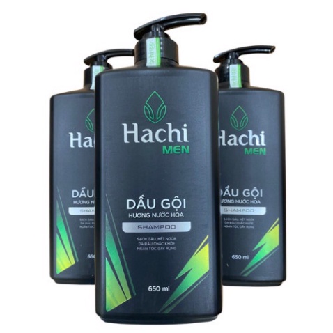 Dầu gội đầu Hachi Men hương nước hoa 650ml sạch gàu hết ngứa da đầu chắc khỏe ngăn gãy rụng - Dầu gội nam [chính hãng] H