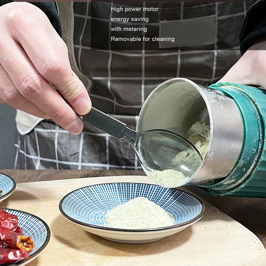 Mokapick Máy xay cà phê 200W hạt bằng thép không gỉ 50ML gia vị có đo đếm cho văn phòng Ngũ cốc xanh EU Cắm 220V