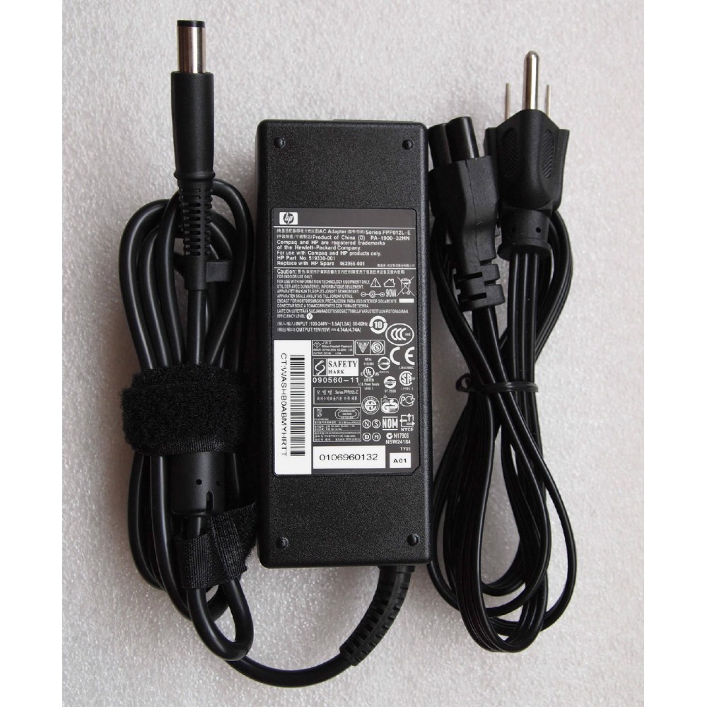Sạc laptop HP 18.5V 3.5A 65W, 19V 4.74A 90W - chân kim to