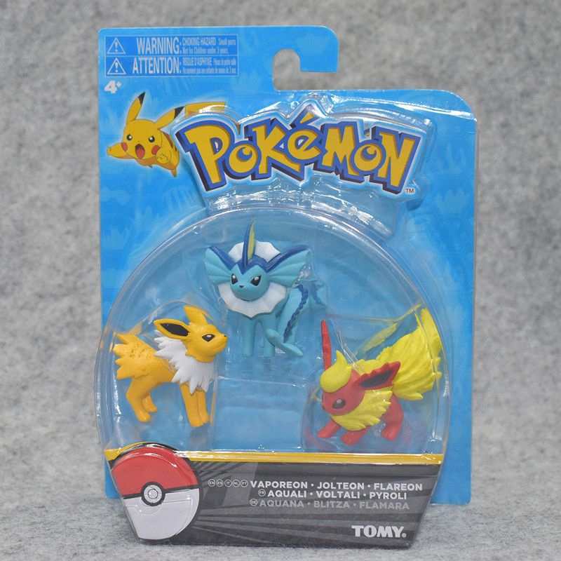 Bộ 3 Mô Hình Đồ Chơi Nhân Vật Pokemon Go Eevee Evolution