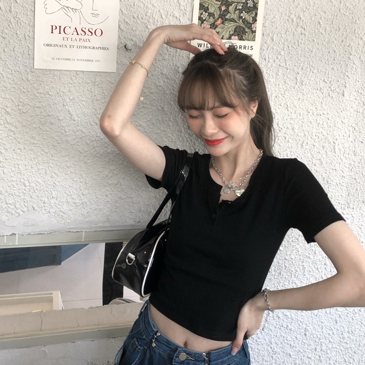 Áo Thun Ngắn Tay Dáng Ôm Thời Trang Cá Tính