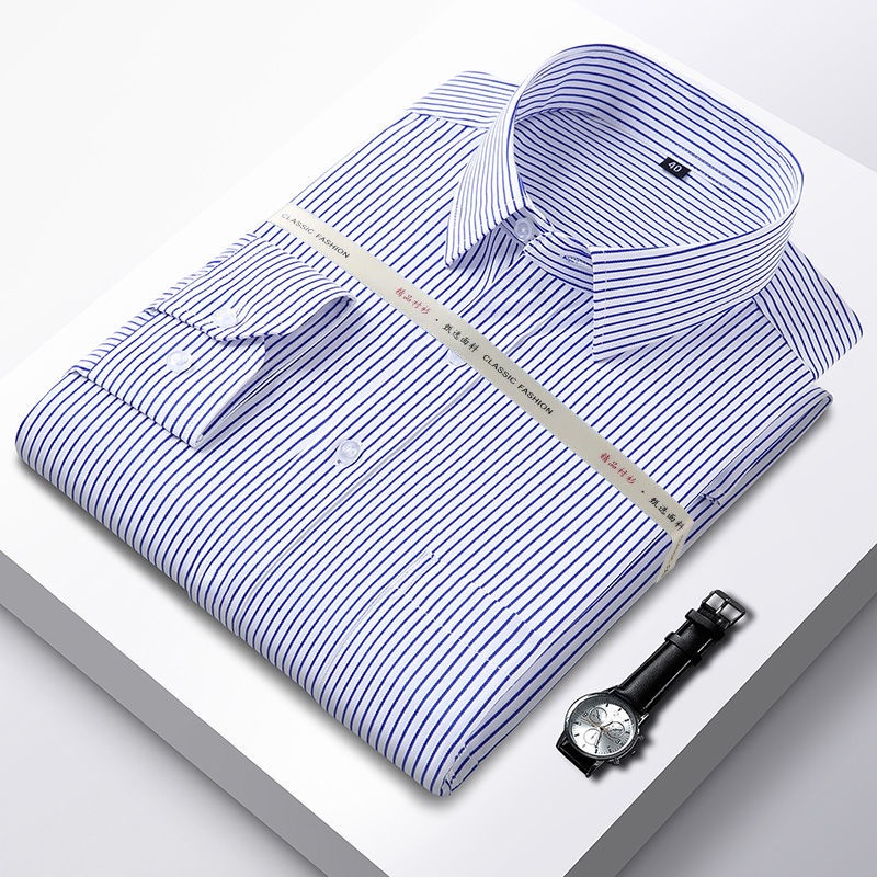 Áo Sơ Mi Công Sở Dài Tay Họa Tiết Kẻ Sọc 37% Thời Trang Cho Nam