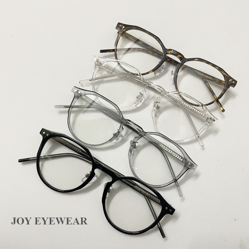 Kính giả cận, Gọng kính cân tròn lõi thép form tròn to cao cấp Joy eyewear