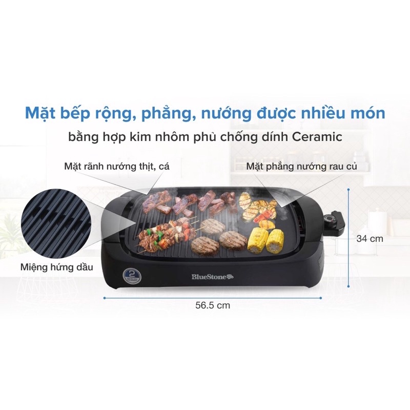 Bếp nướng điện Bluestone EGB-7411 2000W