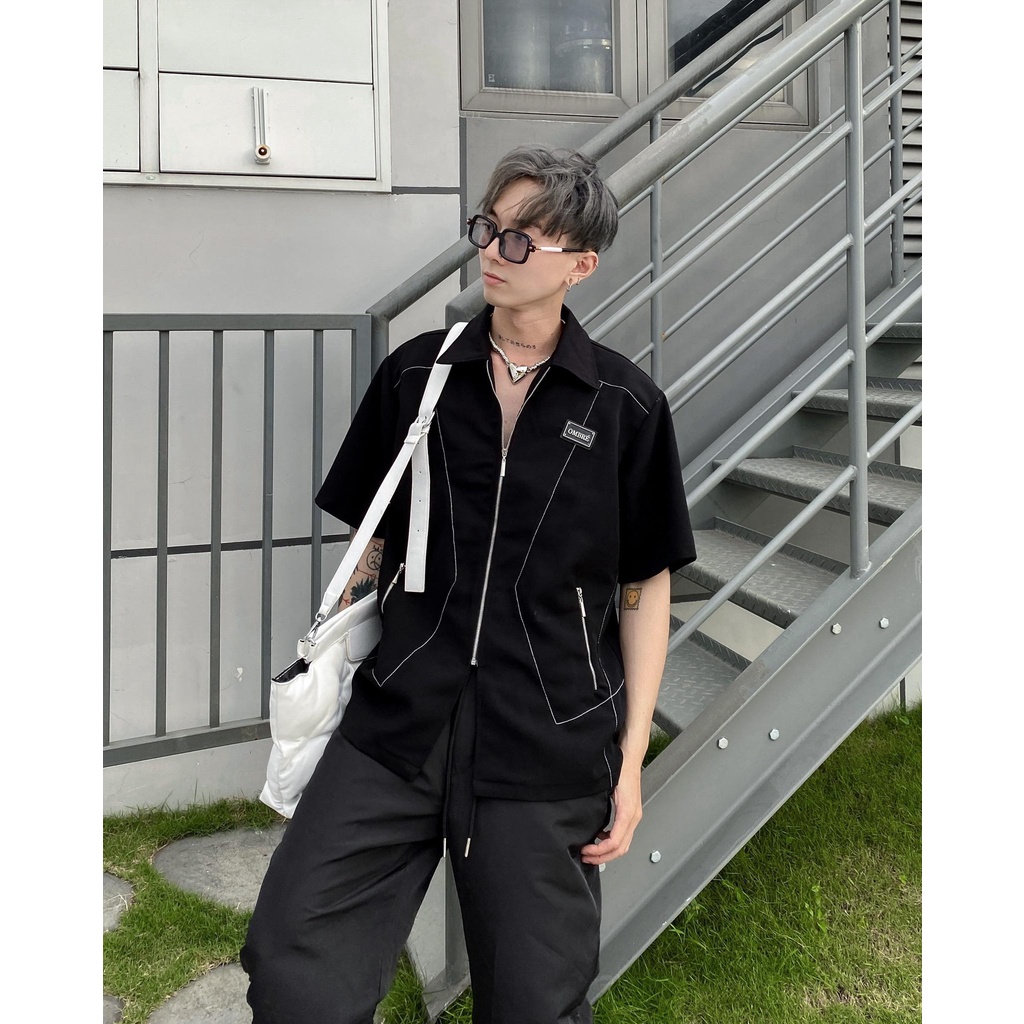 Áo sơ mi tay ngắn OMBRE ZIP SHIRT