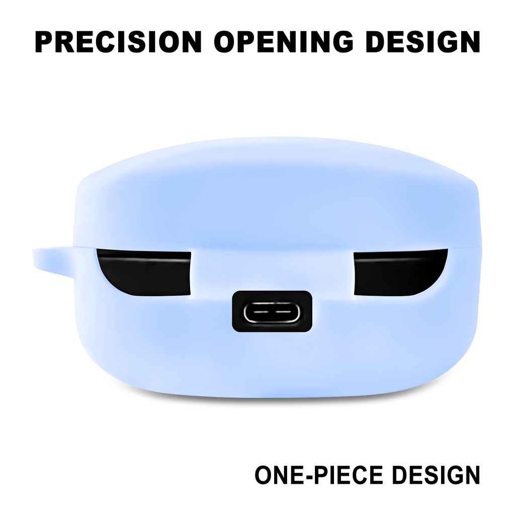 Vỏ Bảo Vệ Hộp Sạc Tai Nghe Bluetooth Không Dây Sony WF-1000 XM4 tws Bằng Silicon Mềm Màu Trơn Kèm Móc