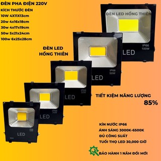 ĐÈN PHA  LED COB 10W 20W 30W 50W 100W ĐÈN CHIẾU SÁNG BẢNG HIỆU-SÂN VƯỜN