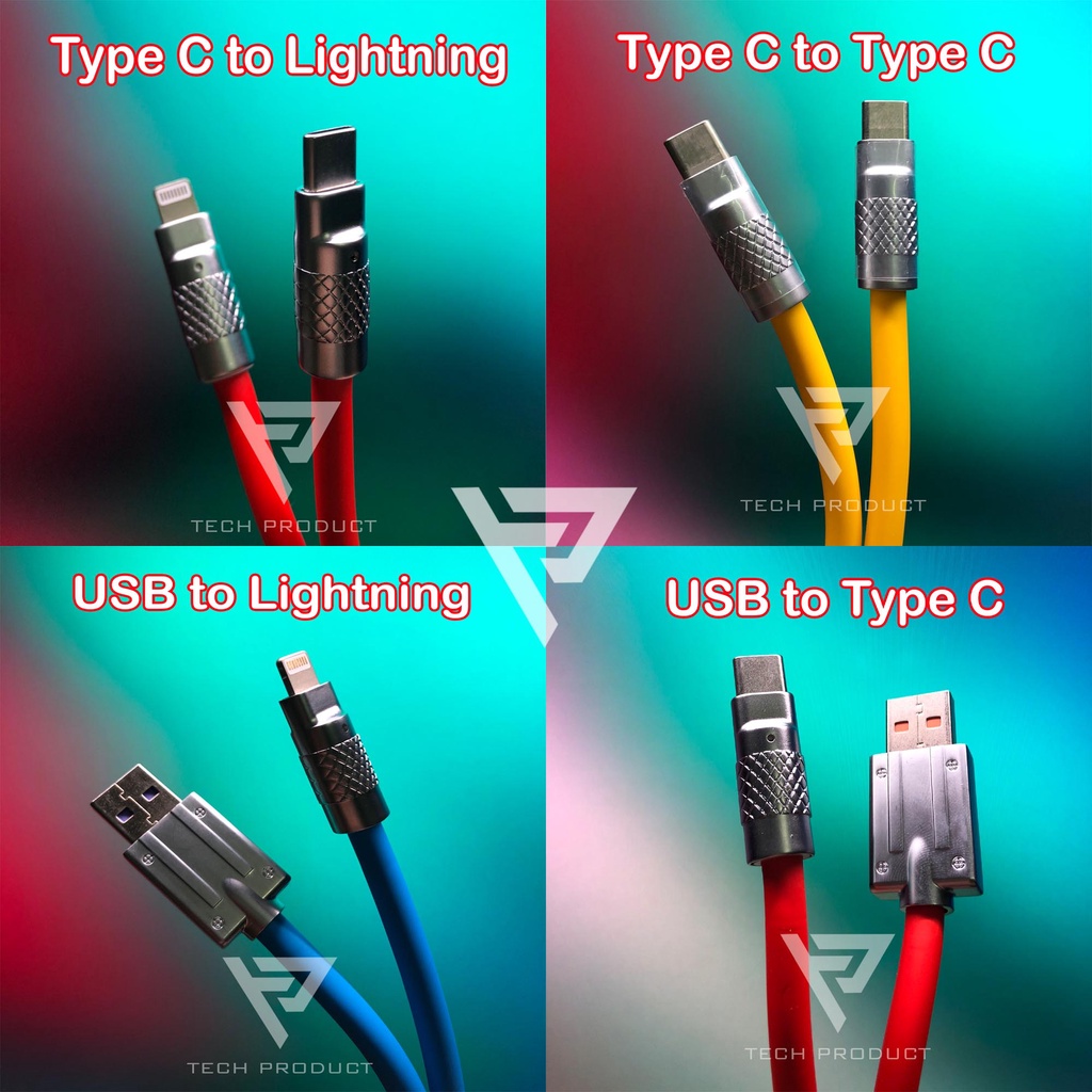 Dây sạc siêu nhanh PD-120W TypeC - IP - USB ,bảo hành 3 tháng