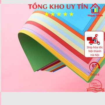 Giấy gấp Origami, giấy gấpthủ công gấp hạc hoa 100 tờ 10 màu