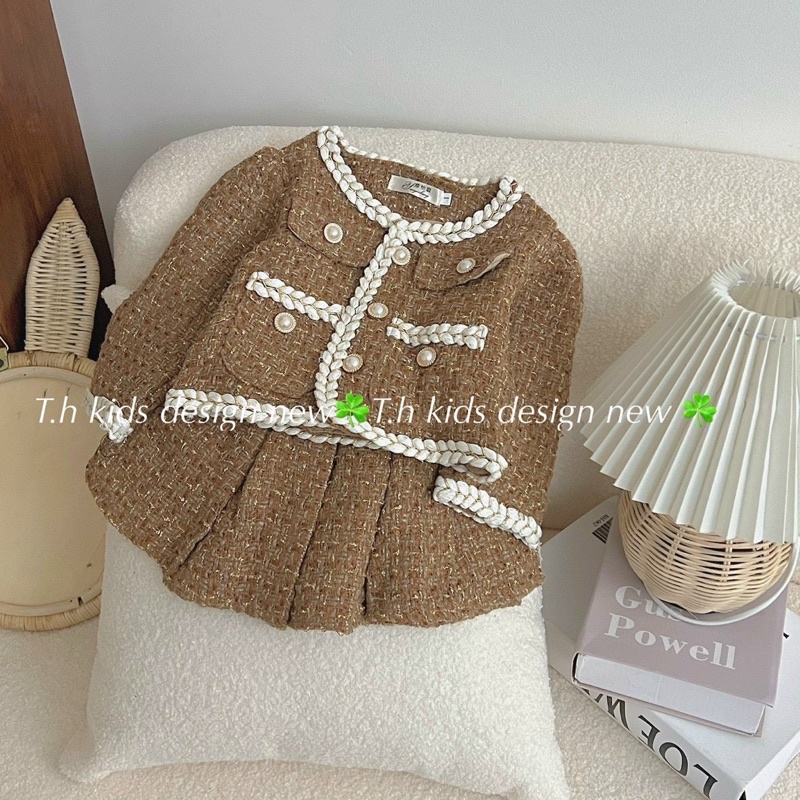 Set váy dạ chân váy có quần lót bên trong cho bé gái