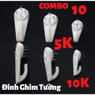 Sỉ 10 móc đinh đóng tường, đinh ghim tường treo tranh