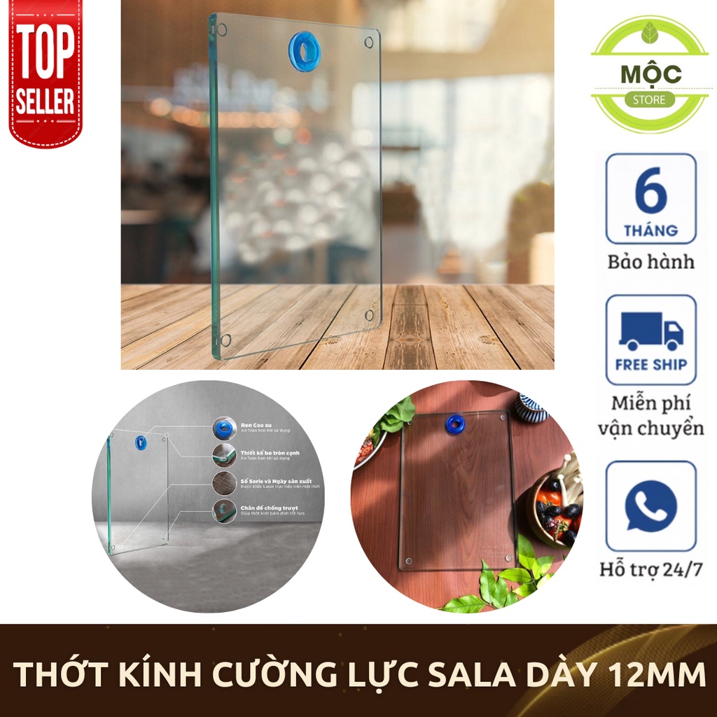 Thớt Kính Cường Lực SALA Công Nghệ Nhật Bản Dày 12mm Siêu Bền