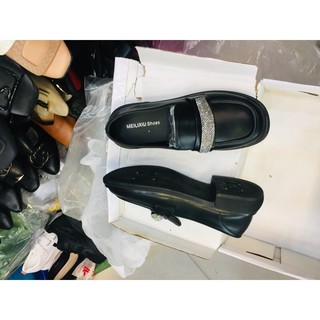 Giầy moka da mề mũi vuôg got vuông cao 2 phân hàng Quảng châu