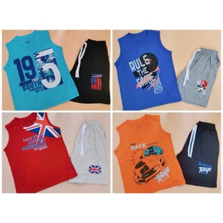 Bộ ba lỗ bé trai size đại 18-50kg thun cotton co giãn hình thật video thật
