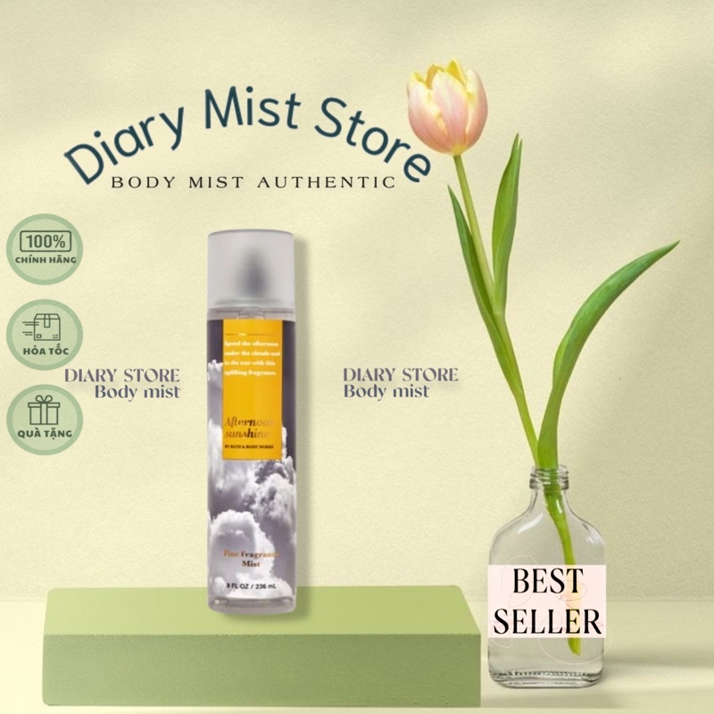 𝐃𝐢𝐚𝐫𝐲𝐦𝐢𝐬𝐭.𝐬𝐭𝐨𝐫𝐞  Xịt thơm toàn thân body Bath & Body Works - Afternoon Sunshine