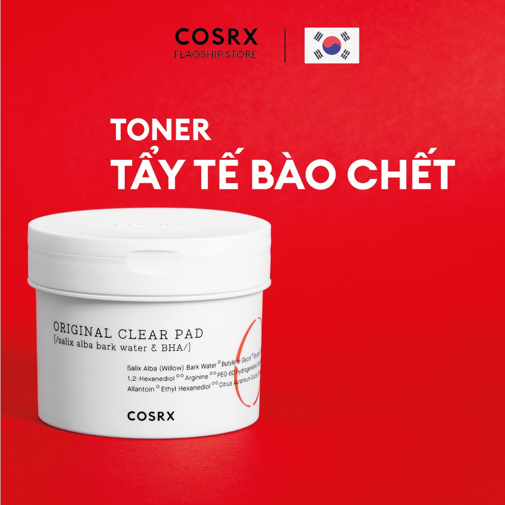 [Mã BMTTC60K giảm đến 60K đơn 50K] Bông Tẩy Tế Bào Chết Hoá Học 1% BHA COSRX One Step Original Clear Pad 70 Miếng