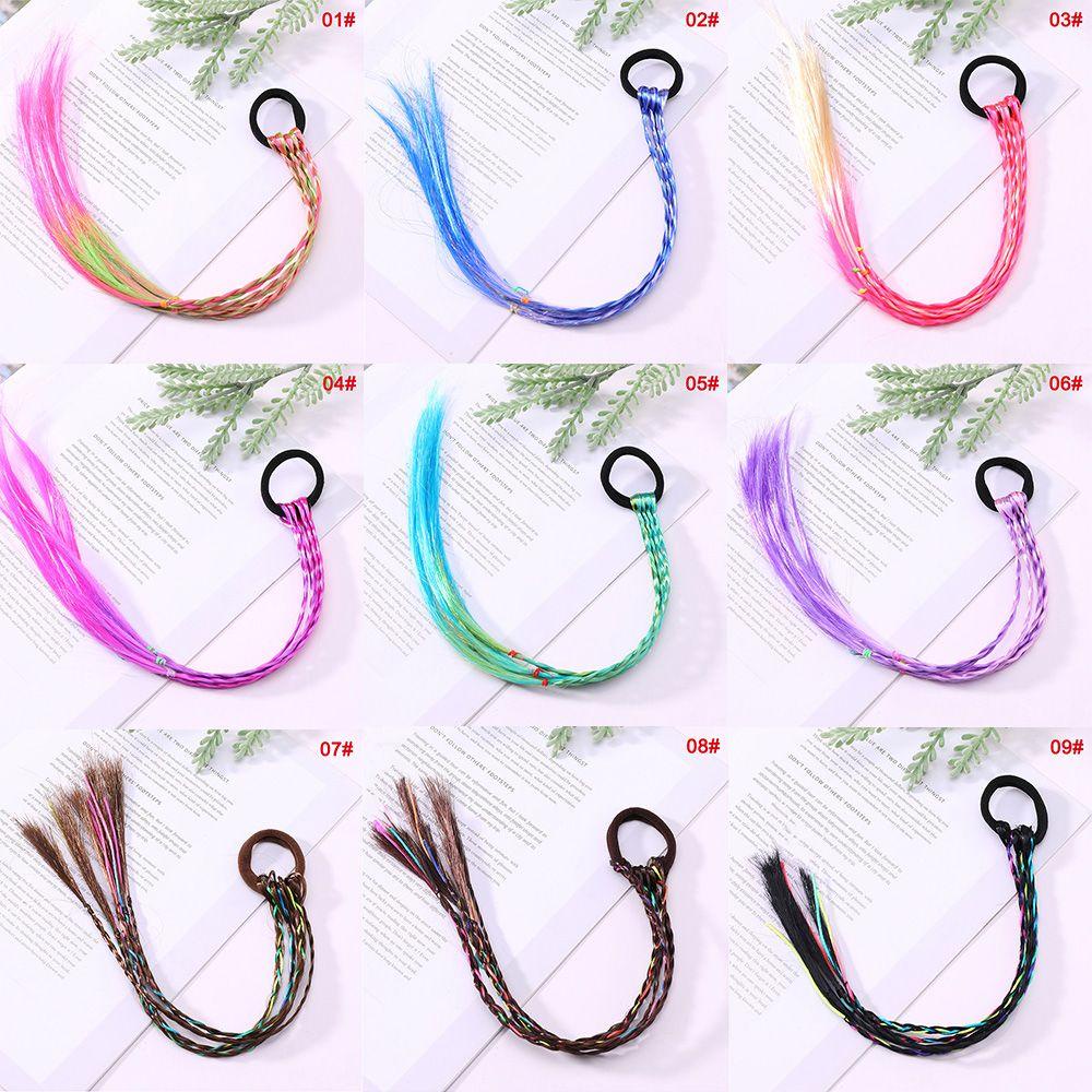 Dây Buộc Tóc Đuôi Ngựa Đính Tóc Giả Dễ Thương Cho Bé