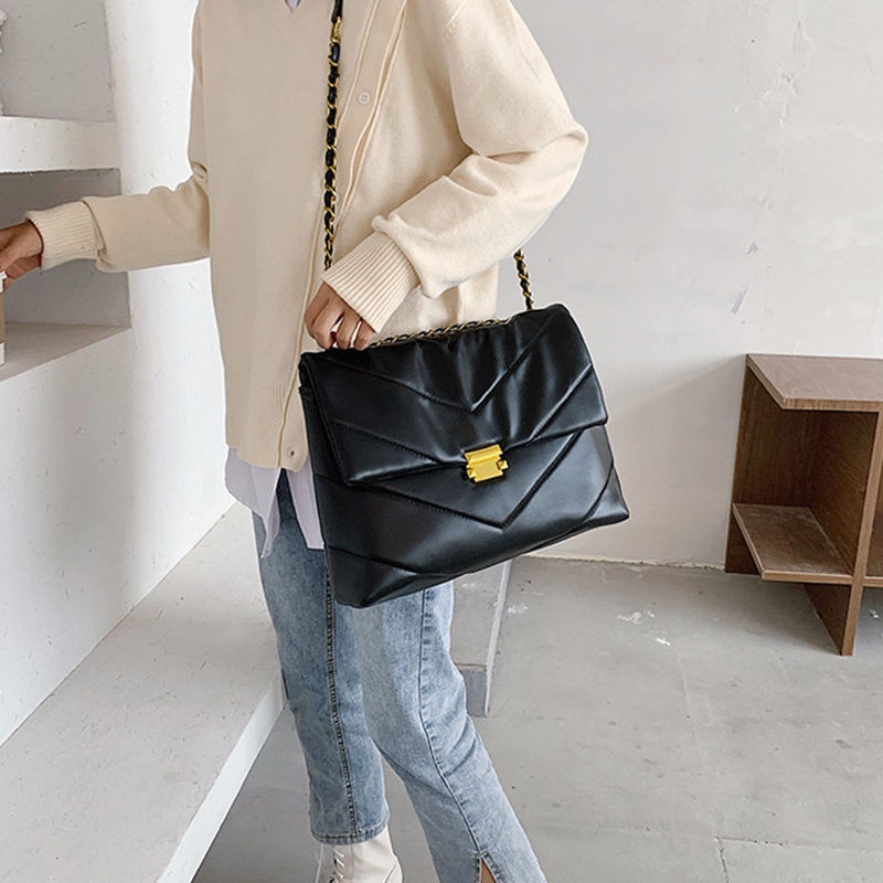 Túi Đeo Vai Cỡ Lớn Có Khóa Thời Trang Cho Nữ