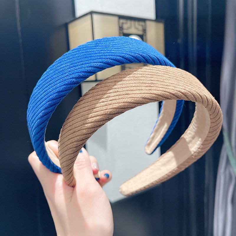 Băng Đô Cài Tóc Rửa Mặt Bằng Nhung Dày Dặn Phong Cách Hàn Quốc Cổ Điển