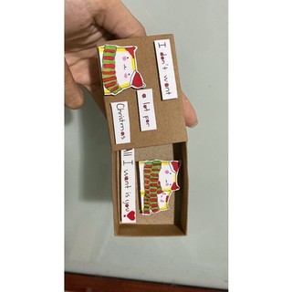 Thiệp handmade hộp diêm - giáng sinh - merry christmas