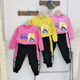 Bộ nỉ bé gái size đại 22-58kg, bộ nỉ bé gái, bộ nỉ da cá bé gái