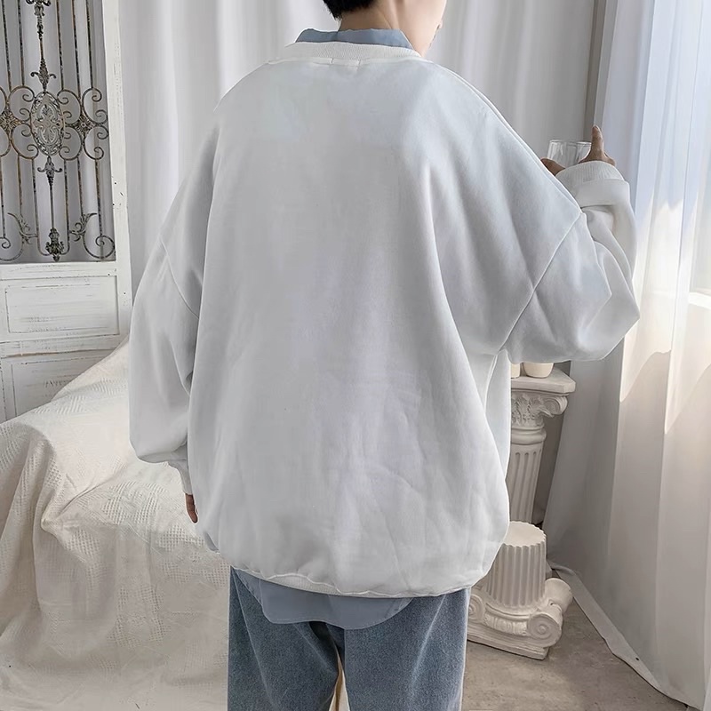 Áo sweater Trơn unisex VN CLO màu trắng - SWT021