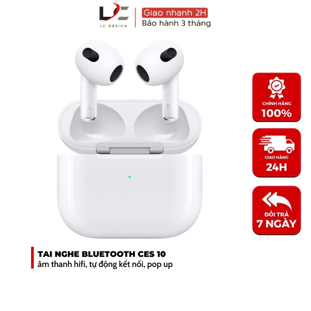 Tai nghe bluetooth Hoco CES10 dung lượng pin 450mAh, định vị, đổi tên, thao tác chạm cảm ứng, hiện pop up - LC DESIGN