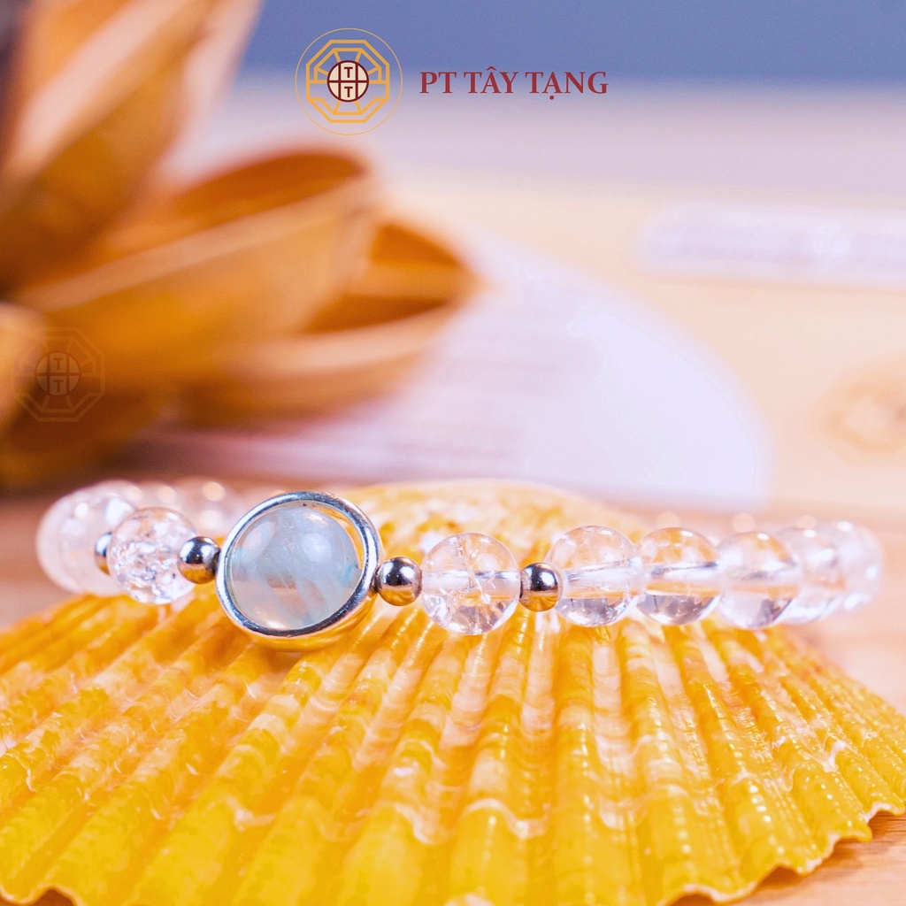 Vòng tay Phong Thủy Mix Bạc S925 Trắng Pha Lê Cao Cấp [TẶNG HỘP GỖ] mệnh Kim Thủy - Phong Thủy Tây T