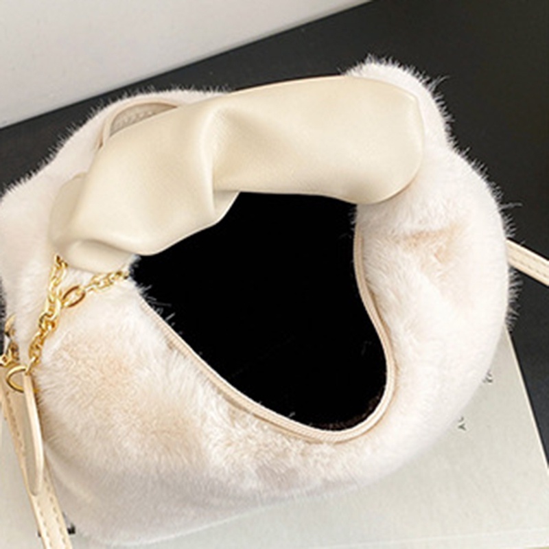 Túi Đeo Chéo Phủ Lông Phong Cách Hàn Quốc Đơn Giản Thoải Mái Thời Trang Cho Nữ