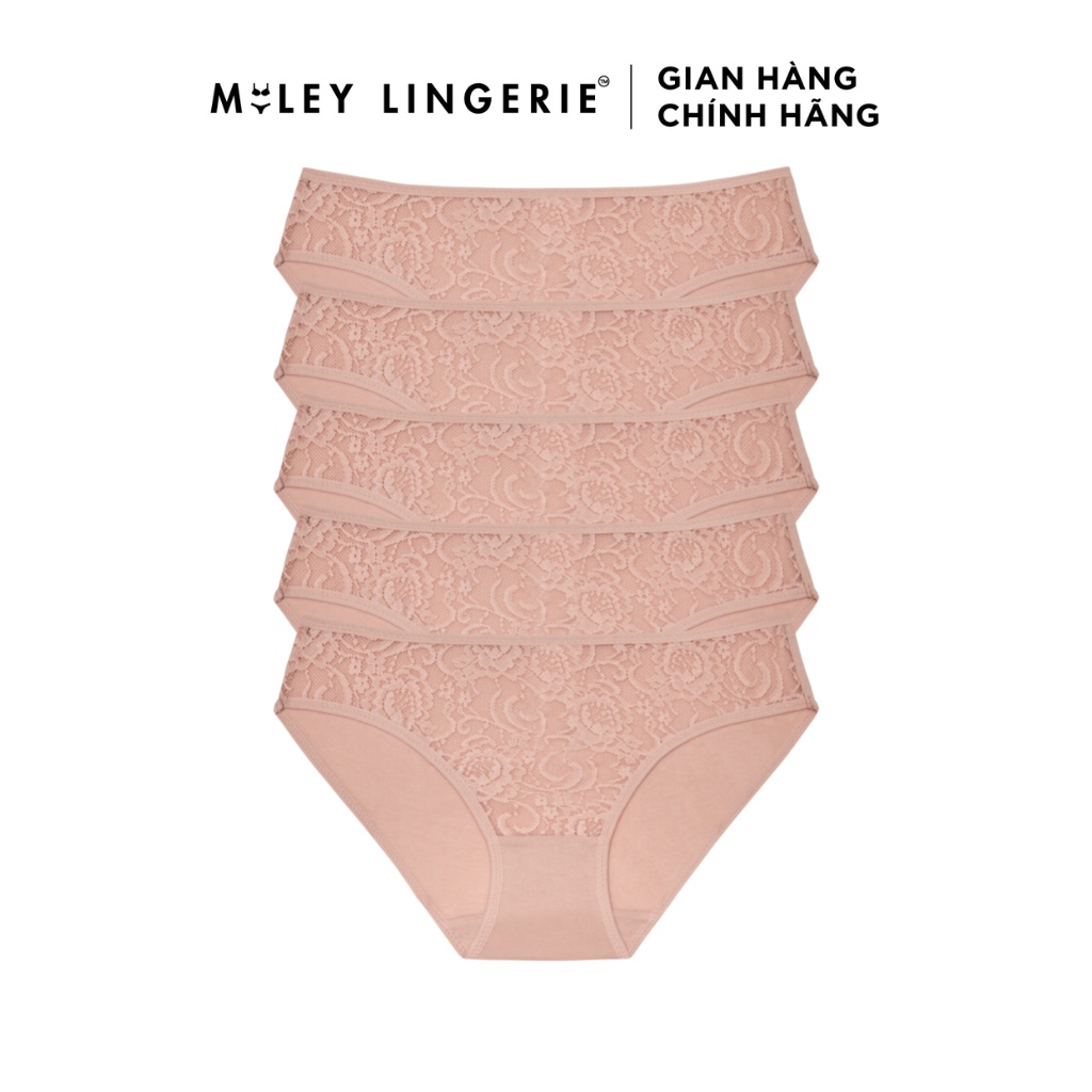 Combo 5 Quần Lót Nữ Modal Phối Ren Comfort Miley Lingerie Màu Da FCM0904