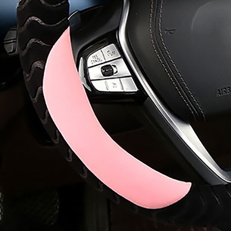 Vỏ Bọc Vô Lăng Xe Hơi 37-38CM Bằng Vải Lông Giữ Ấm Tai Mèo Hoạt Hình Nhiều Màu Sắc Chống Trượt