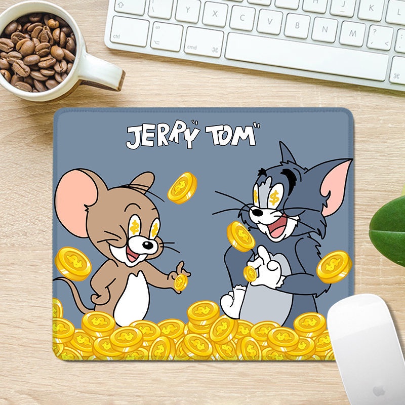 Tấm Lót Chuột Cao Su Dày Họa Tiết Hoạt Hình Tom Và Jerry Phong Cách Âu Mỹ