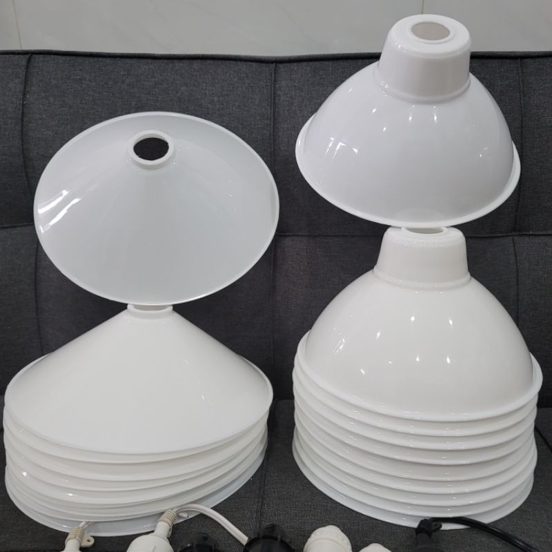 Chóa đèn nhựa - chao đèn nhựa - nhôm hình tô - dĩa - Đuôi kính nước E27 | BigBuy360 - bigbuy360.vn