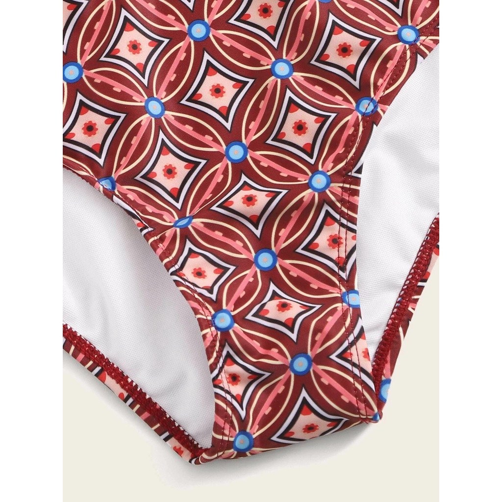 Sét áo tắm cổ yếm 2 mảnh đi biển phong cách Vintage BH01