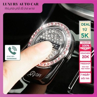 Nút start stop ô tô đính đá - trang trí nút khởi động xe