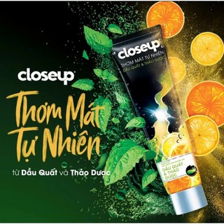 Kem Đánh Răng Closeup Thơm Mát Tự Nhiên Dầu Quất & Thảo Dược (230g)