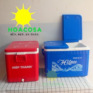 Thùng Đá 70L (70 Lít) Hitaco 2 Nắp Nhựa Hiệp Thành Vòi Xả, Tay Cầm Tiện Lợi, Giữ Đá Lâu- Đồ Gia Dụng Hoacosa