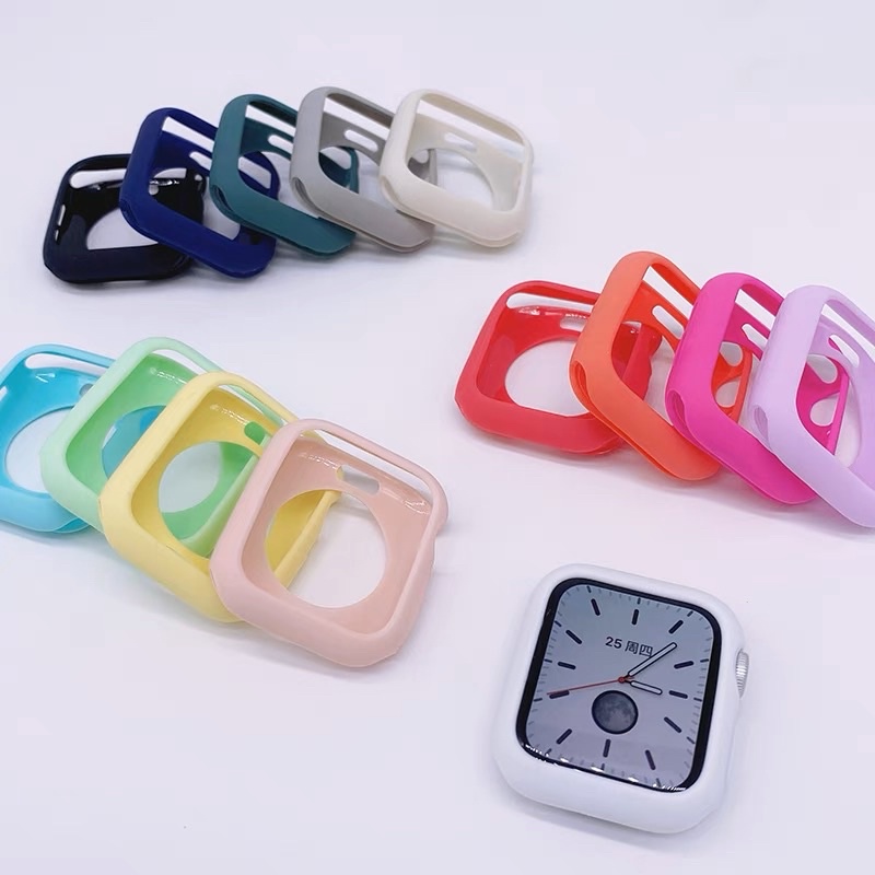 Ốp dẻo bảo vệ đồng hồ Apple Watch màu pastel kẹo cho AW serie 6 SE 5, 4, 3, 2, 1 size 38mm 40mm 41mm 42mm 44mm 45mm