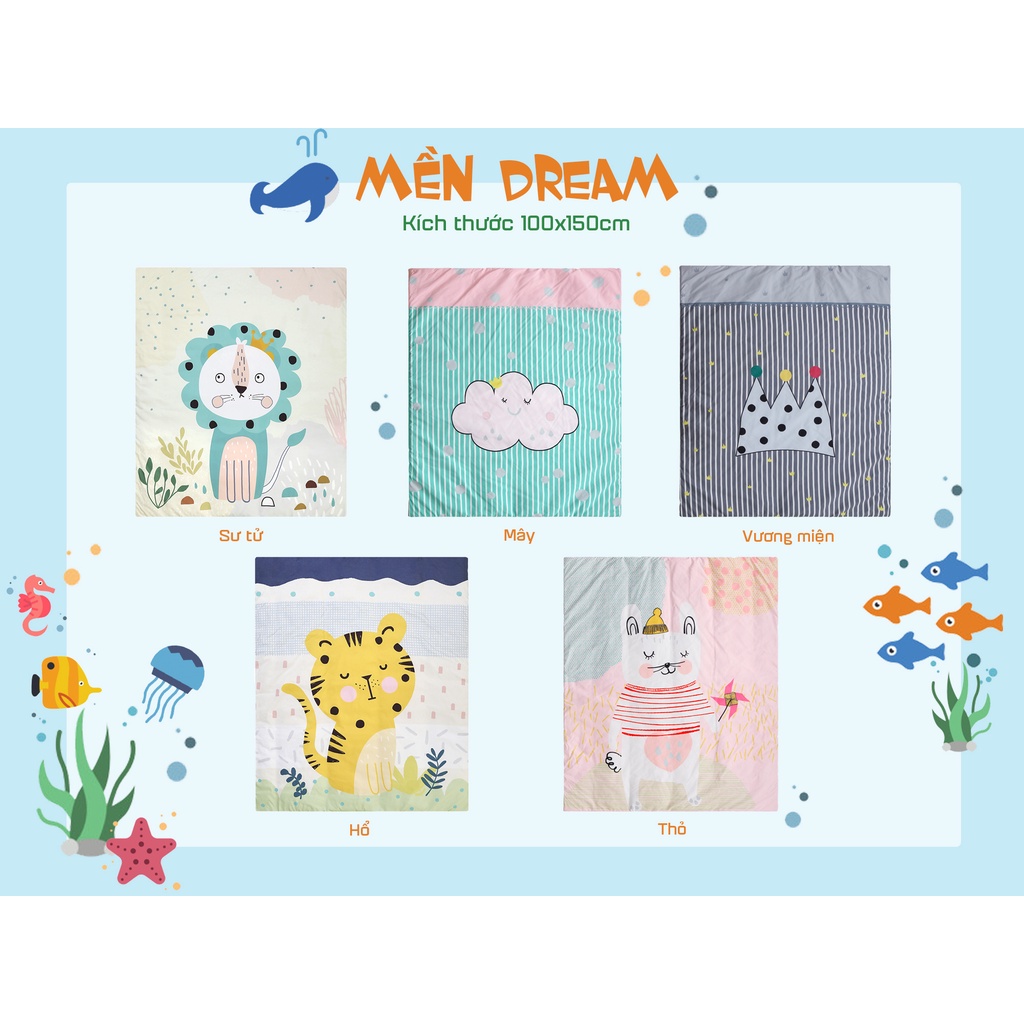 Chăn/ Mền chần bông Dream  thích hợp 4 mùa cho bé nhập khẩu Bonitabebe HQ