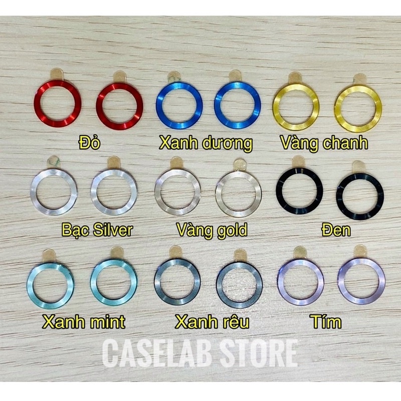 Ốp viền camera kim loại không kính cho iphone 11, 11 pro/ promax, 12, 12 mini, 12 pro, 12 pro max