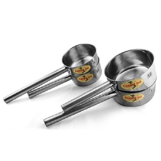 Gáo inox 304 cán ống dài size 12-20cm