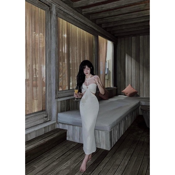 (100% hình thật do shop chụp) {YAME BY THUY TRAN} VÁY THUN BODY KHOÉT EO (V08)