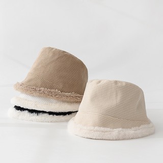 [Augustcloth] Mũ/ nón bucket viền lông