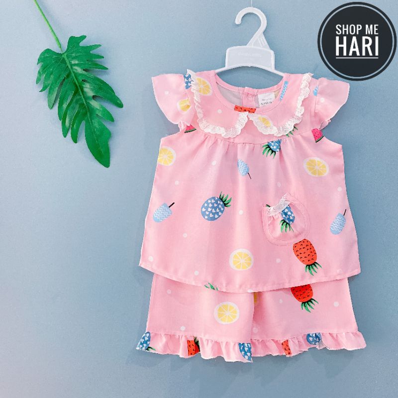 Bộ tole đùi cổ sen bé gái